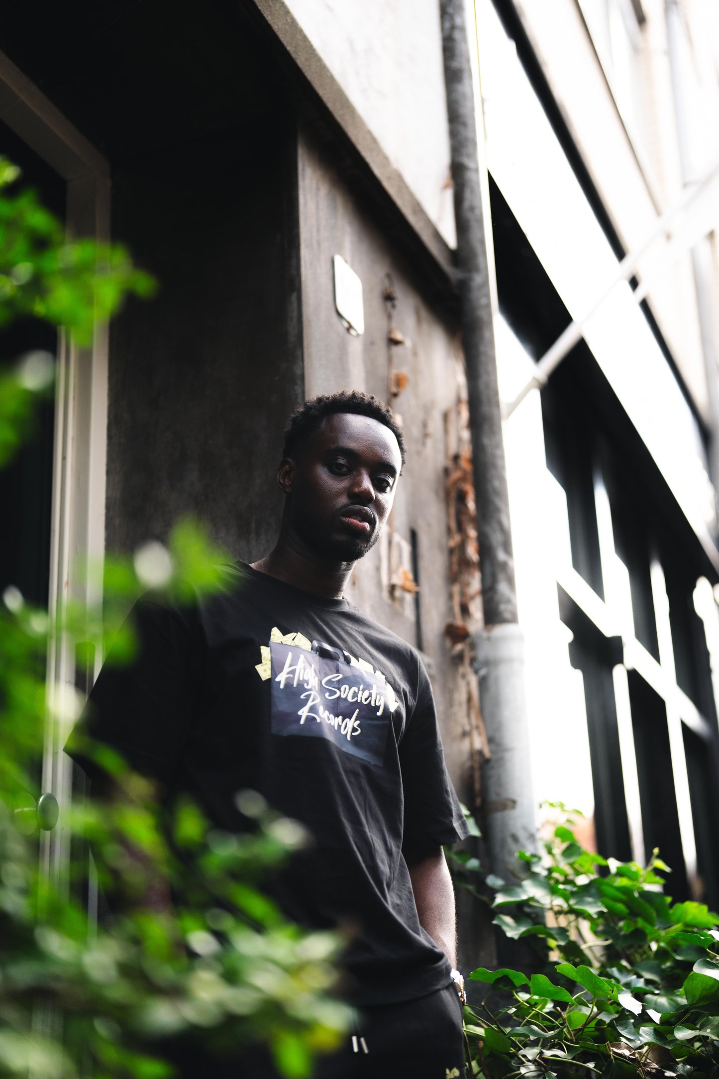 HIGH SOCIETY RECORDS TEE - BLACK