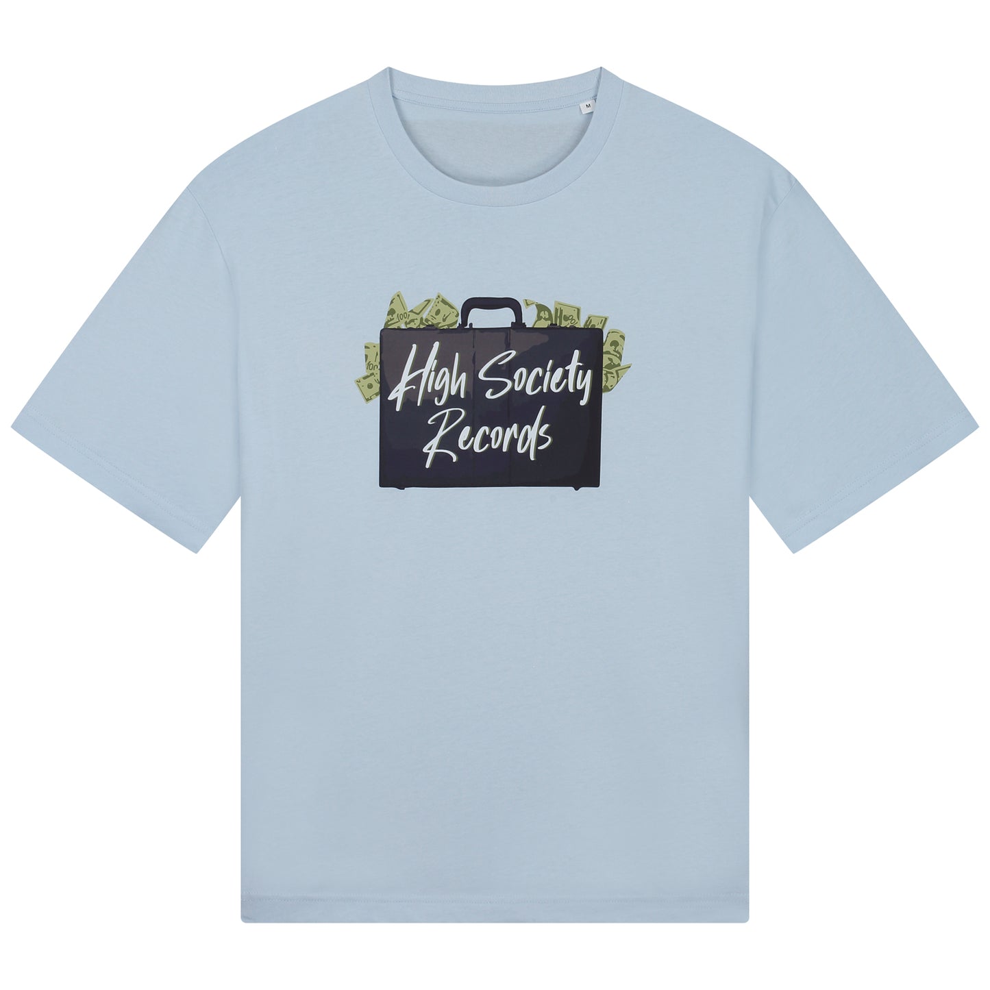HIGH SOCIETY RECORDS TEE - BLUE ICE
