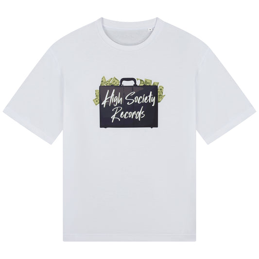HIGH SOCIETY RECORDS TEE - WHITE