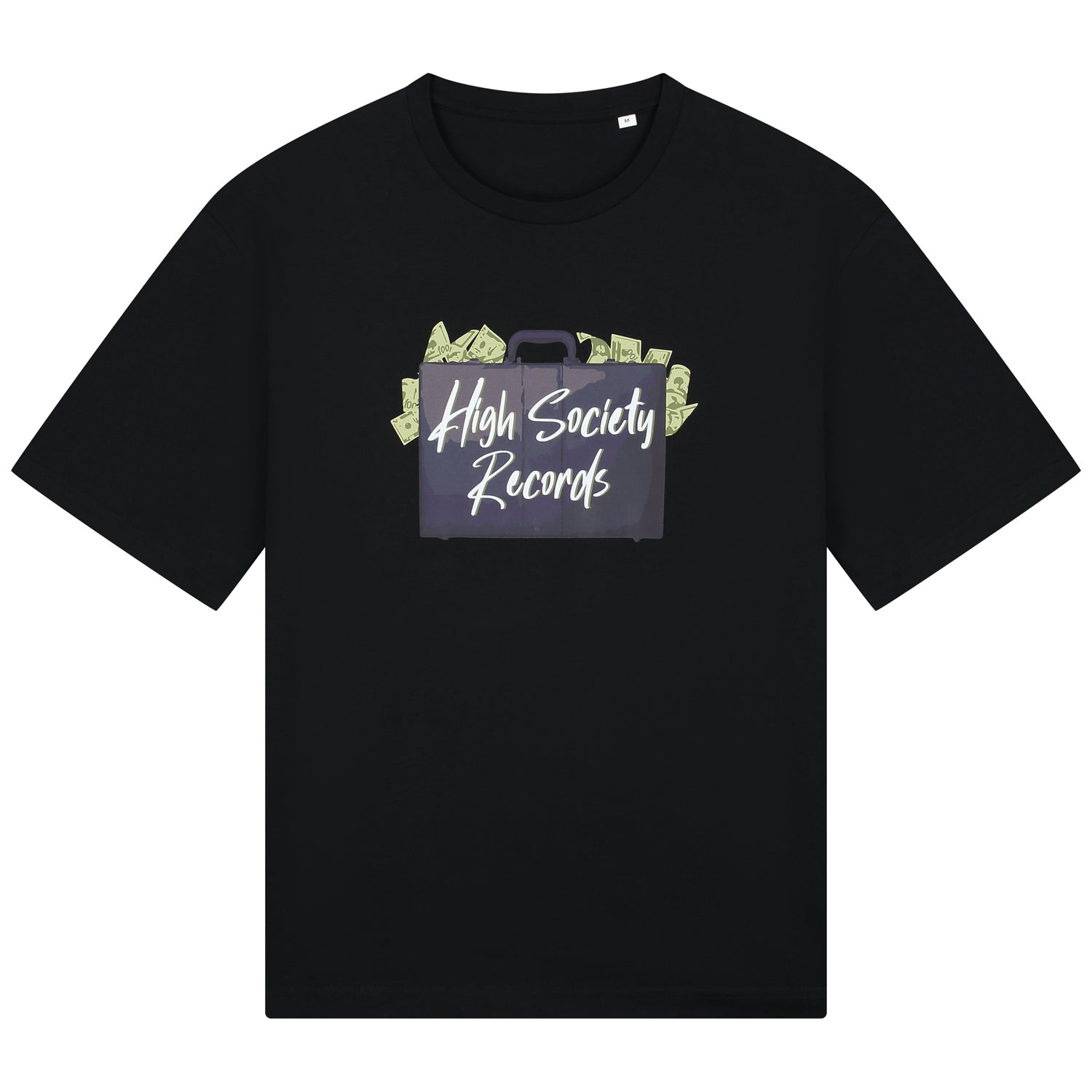 HIGH SOCIETY RECORDS TEE - BLACK