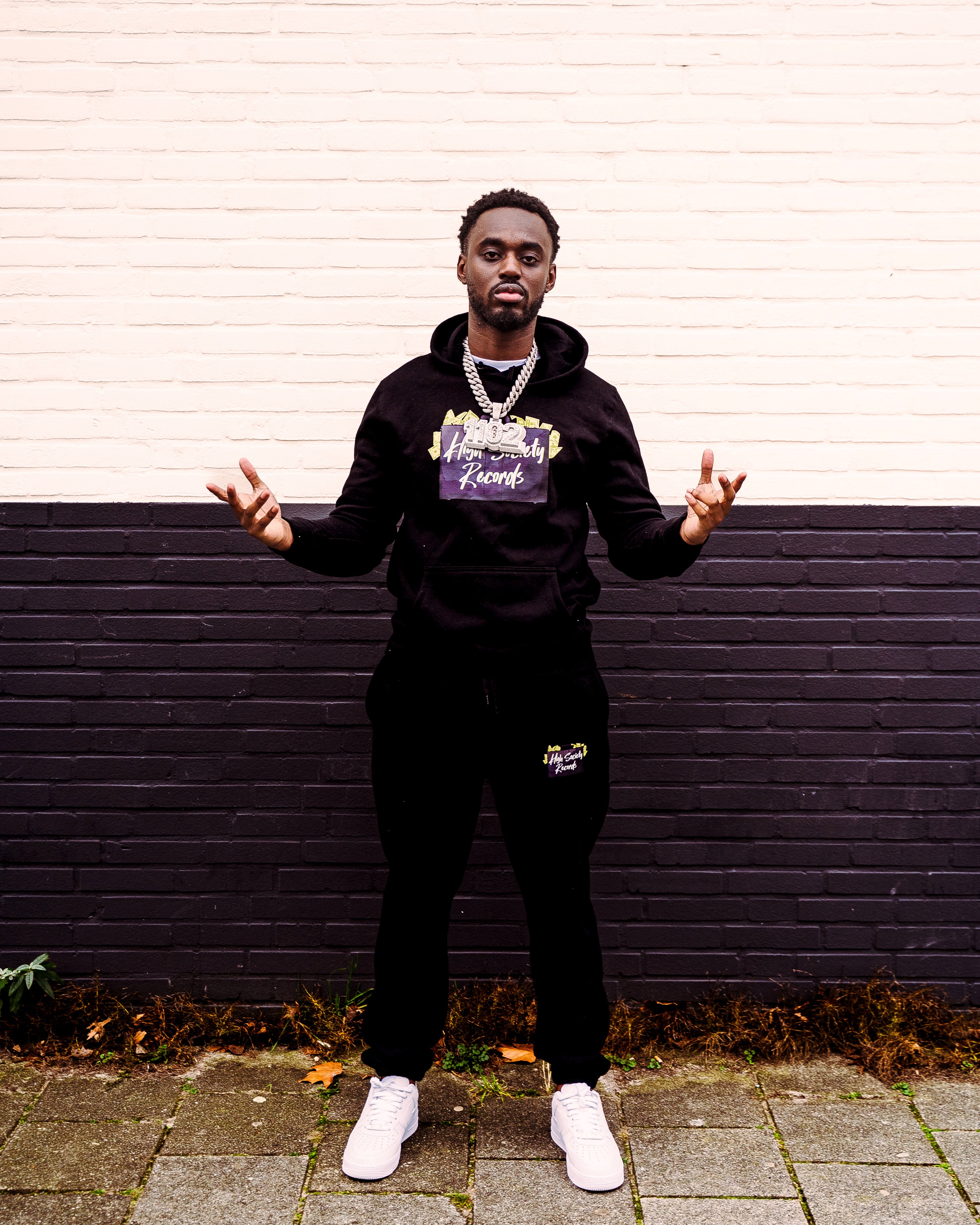HIGH SOCIETY RECORDS TRACKSUIT - SET (BLACK)