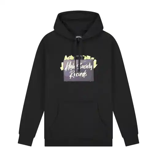 HIGH SOCIETY RECORDS HOODIE - BLACK